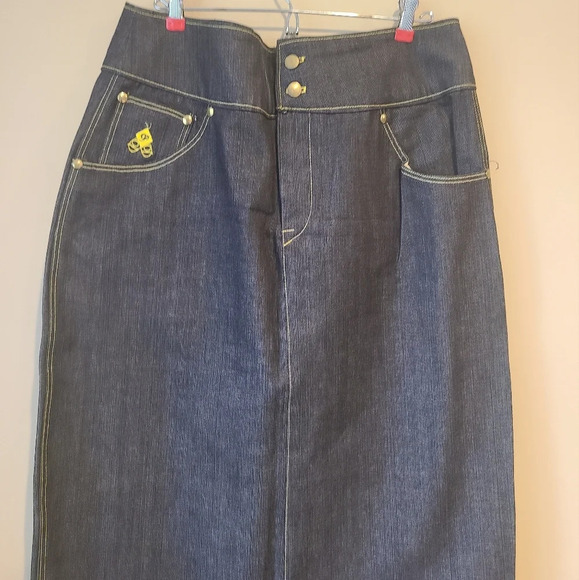 NWOT Deck Player Design denim maxi skirt size 16 women's - Picture 4 of 8